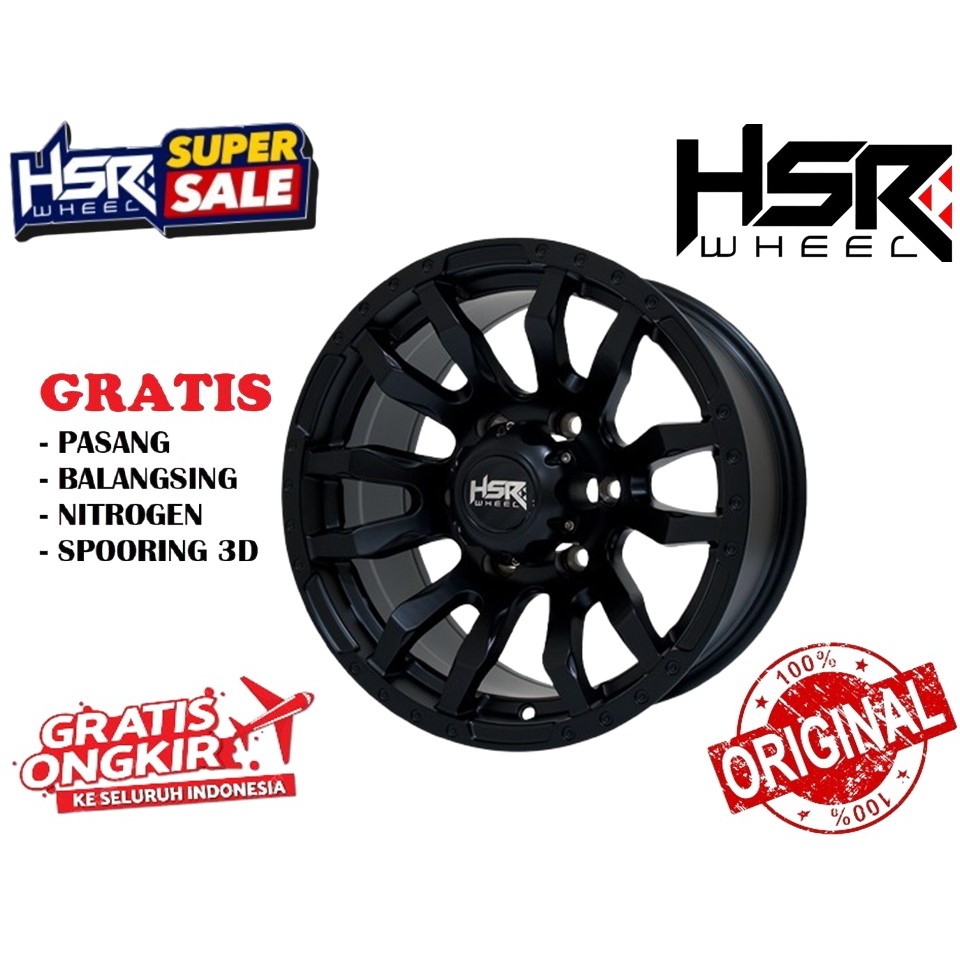 Jual VELG MOBIL OFFROAD UNTUK HILUX TRITON R16 TYPE HSR BURNEH D10625 ...
