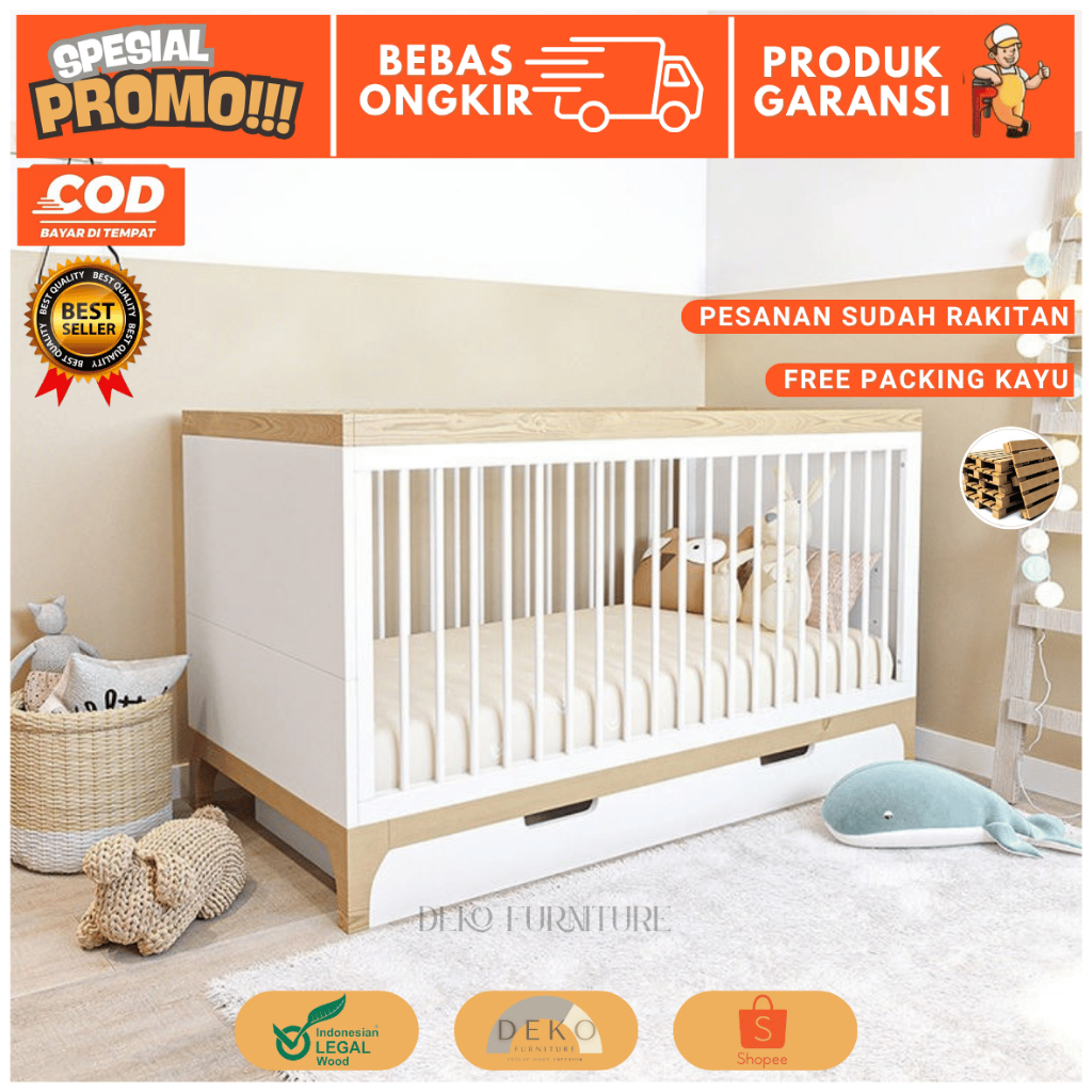 Jual Box Bayi Kayu Minimalis Modern - Ranjang Bayi Aman & Kokoh Ada ...