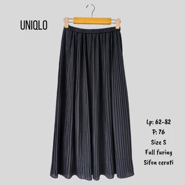 (V F) Rok Plisket Polos Tutu Brokat Rajut Knit Motif Premium Two Tone A Line