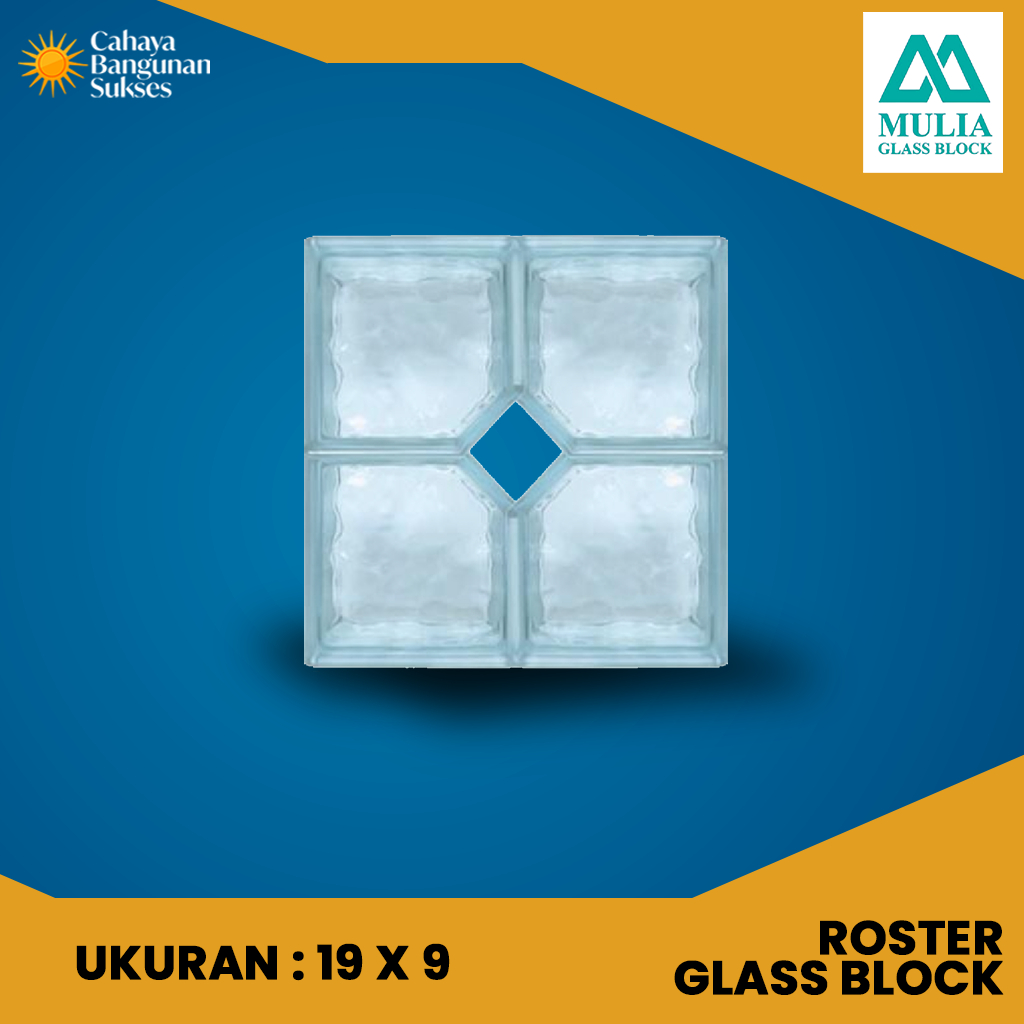 Jual GLASS BLOCK MULIA ROSTER ISI 4PCS PER DUS | Shopee Indonesia