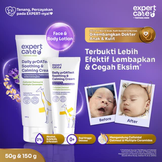 Expert Care Face & Body Lotion Cream Moisturizer | Pelembap Bayi Anak | Colloidal Oatmeal Ceramide Kulit Sensitif