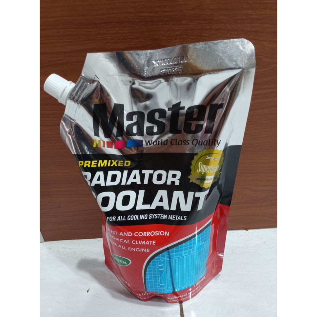 Jual Master Radiator Coolant Premixed Green 1 Quart – Cairan Radiator ...