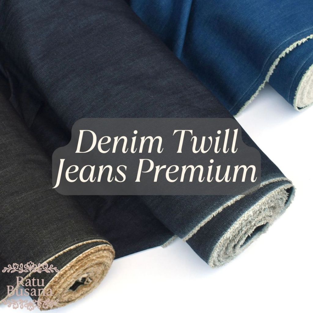 Jual Kain Denim Jeans Twill Ultra Smooth Premium Original 100% Grade A ...