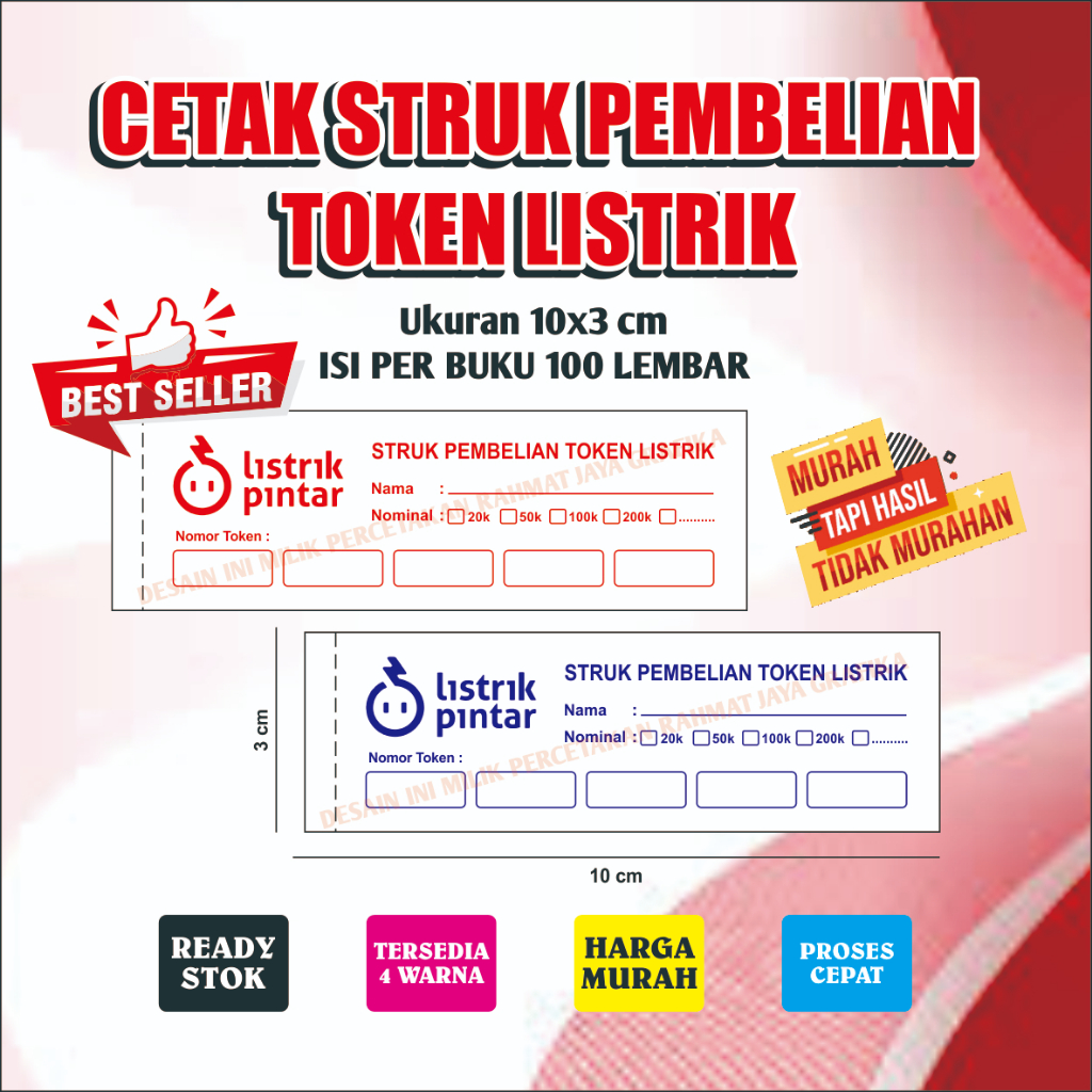 Jual Struk Token Listrik Struk Pembelian Token Listrik Nota Token ...