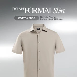 CUTOFF Dylan Formal Shirt Clean Look Kemeja Kerja Cotton Basic Pria Pendek