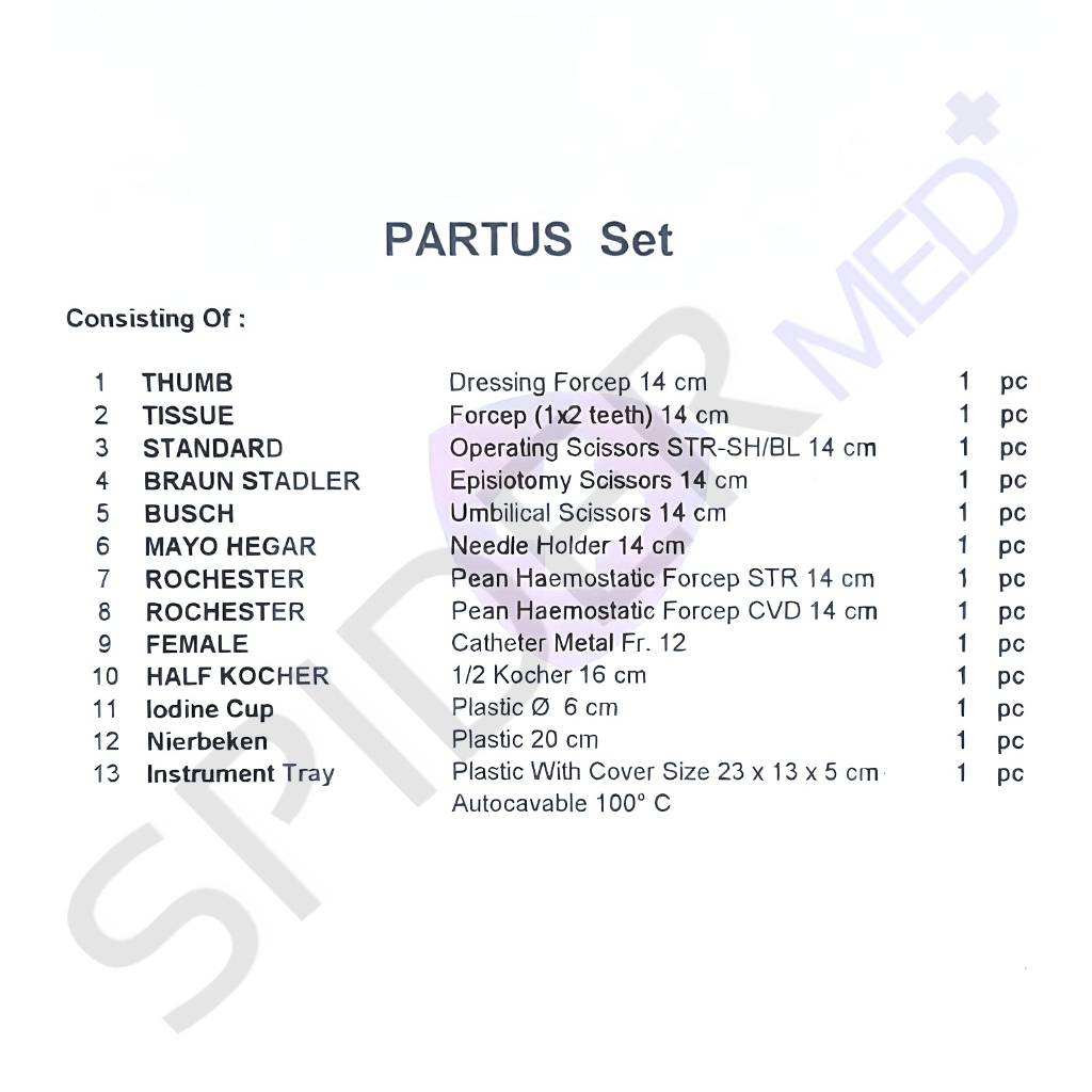 Jual Renz Partus Set Surgical Instrument Kit Alat Bedah Prosedur ...