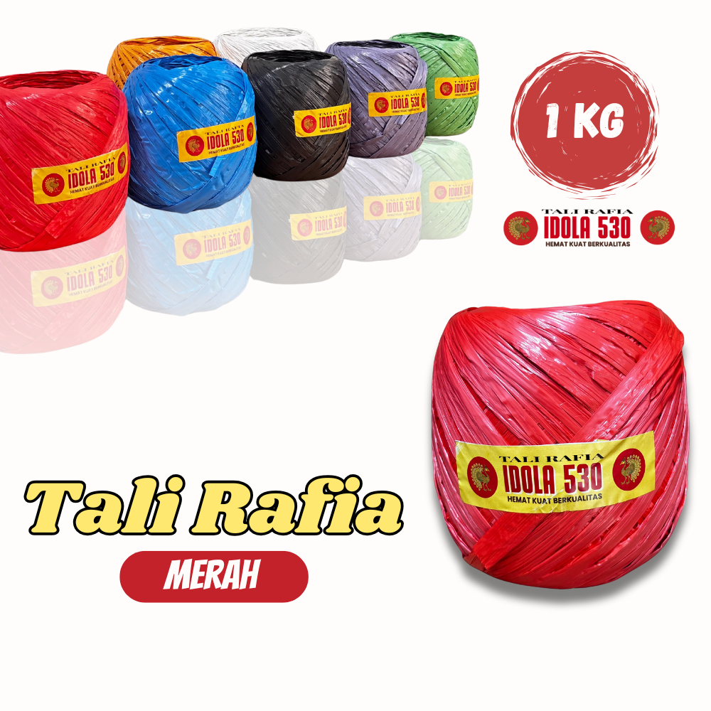 Jual Tali Rafia Plastik | Rafia Warna | Tali Rafia Idola 530 | Tali ...