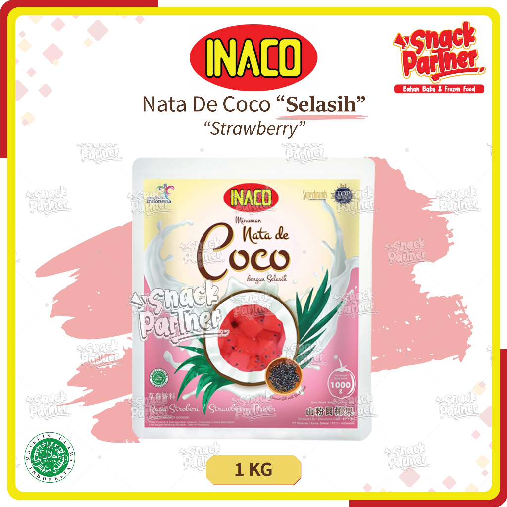 Jual [oddsolshop] pekanbaru/Inaco Nata De Coco Selasih Strawberry 1 kg ...