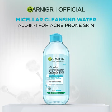 GARNIER Micellar Water Blue Salicylic Acid 400ml Skincare Cleansing Skincare Pembersih Wajah