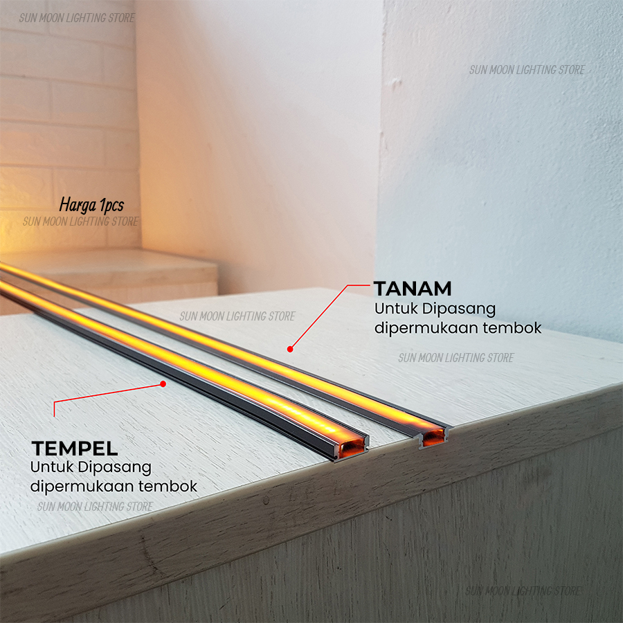 Jual Kap housing rumah strip 1meter list rell cover aluminium panjang ...