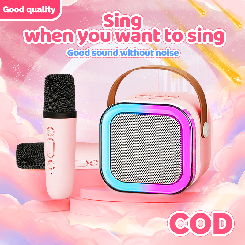 Jual Mini karoke Speaker Bluetooth 2 mic / Mini karoke Speaker ...