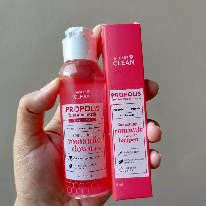 Jual [Propolis Merah] Secret Clean Propolis Feminine Wash 100ml & Spray ...