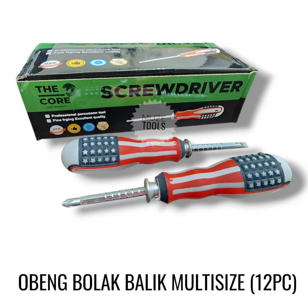 Jual [12 PCS] Obeng Plus Minus Multisize Amerika | Shopee Indonesia