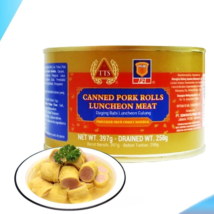 Jual TTS Canned Egg Rolls With Pork / Daging Ma Ling Ham Telur Gulung ...