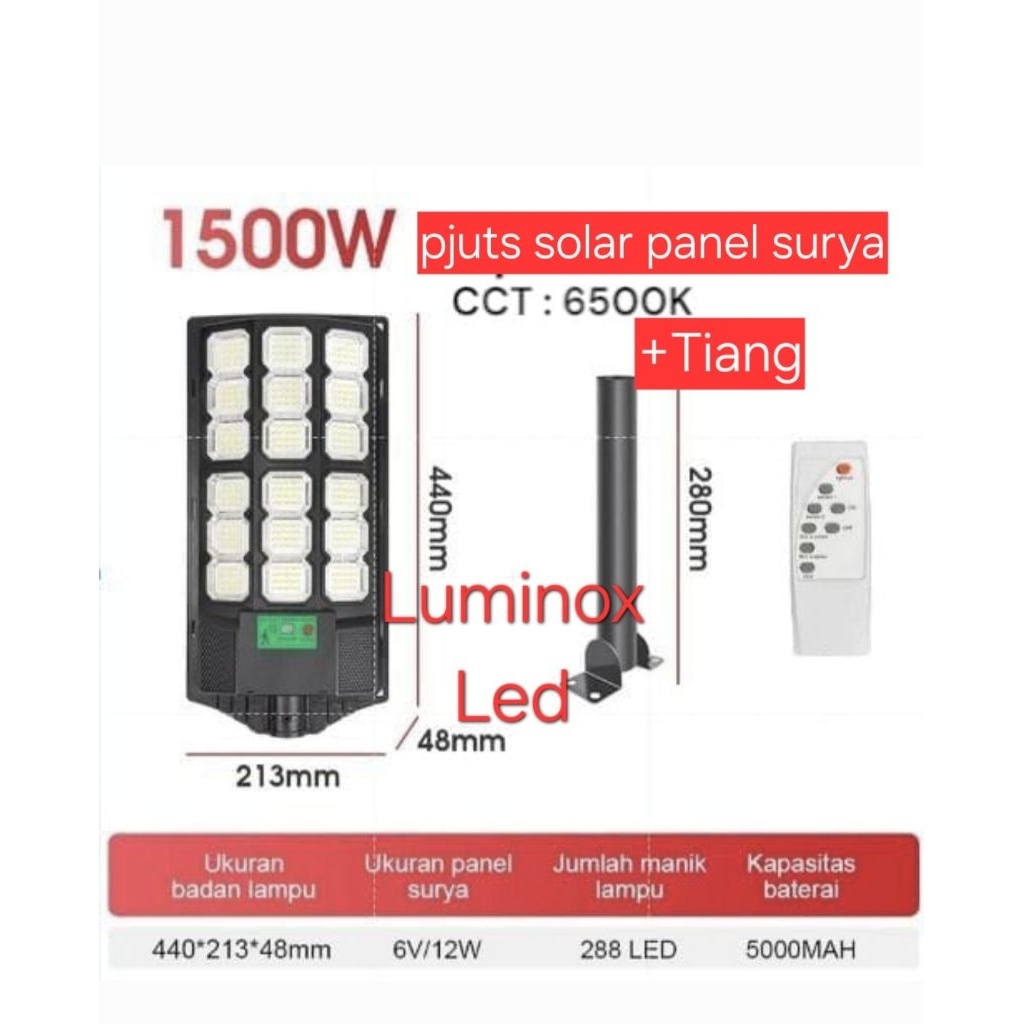 Jual lampu pjuts led all in one 1500w 1000w 800w 400w / pju lampu jalan ...