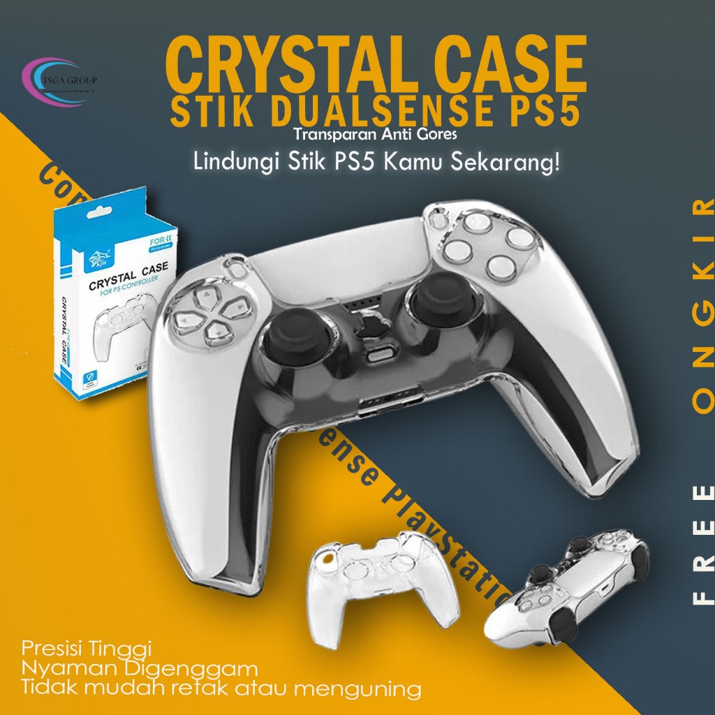 Jual KJH Crystal Case Controller Stick DualSense PS5 Case Casing Stik ...