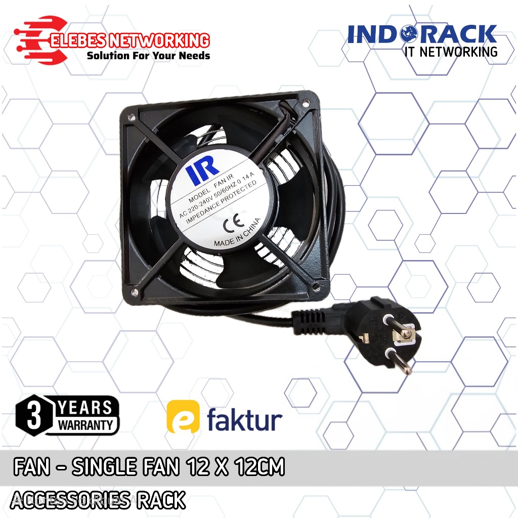 Jual SINGLE FAN 12cm INDORACK for Wallmount Rack Series Rak Server ...