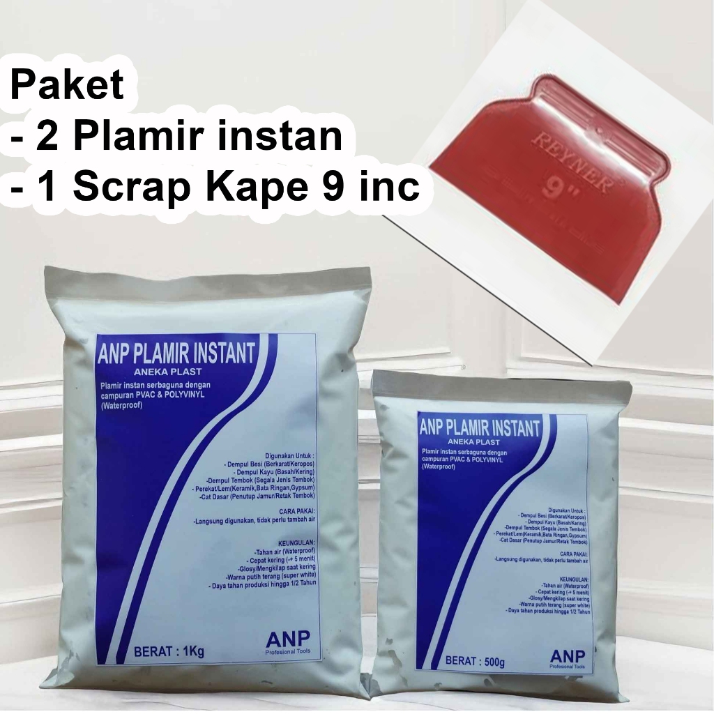 Jual Paket Scrap Kapi 2 Plamir Instan Serbanguna Tembok Dinding Plafon ...