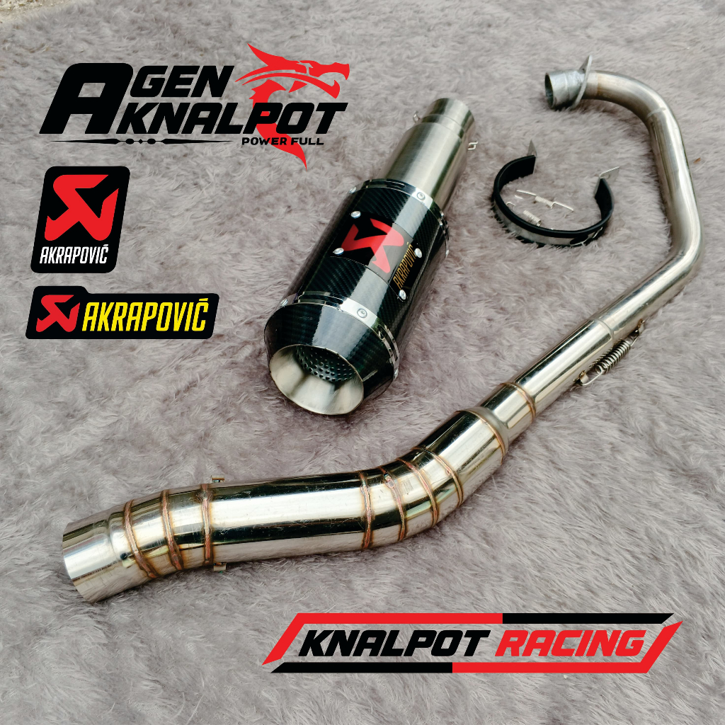 Jual KNALPOT RACING AKRAPOVIC GP LORENZO UNTUK VIXION FU CBR SONIC R15 ...