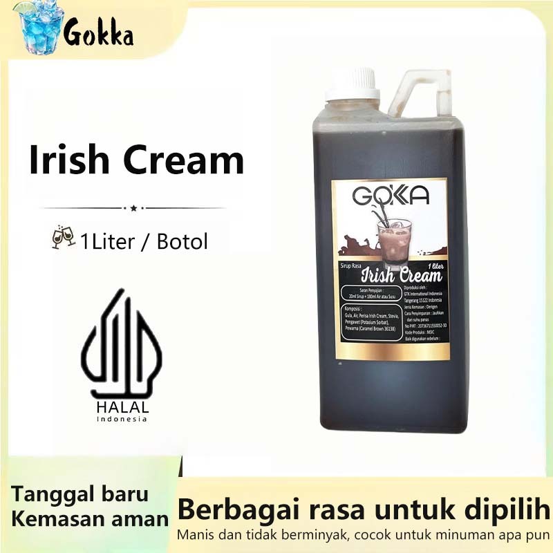 Jual GOKKA Sirup Minuman Rasa Irish Cream 1L Syrup / Sirup Irish Cream ...