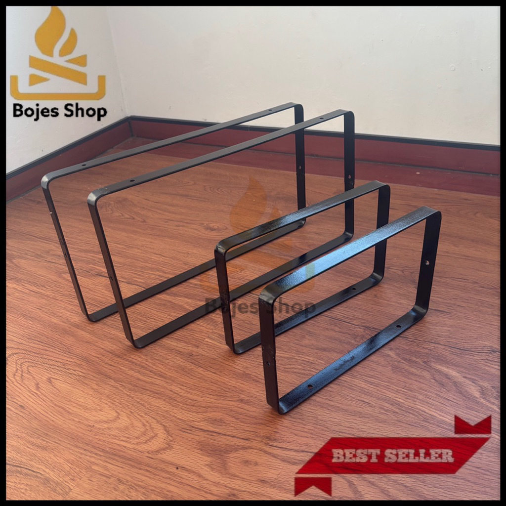Jual BRACKET BESI KOTAK penyangga rak ambalan dinding 2susun / rangka ...