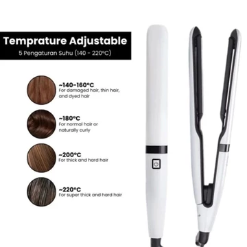 2 In 1 Catok Rambut Onlife Ceramic Tourmaline Coating Inflatable Plate