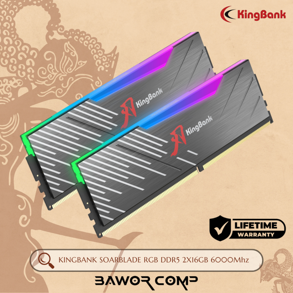 Jual Kingbank Soarblade DDR5 16GB x 2 6000 MT/s XMP RGB Black CMXT CL36 ...