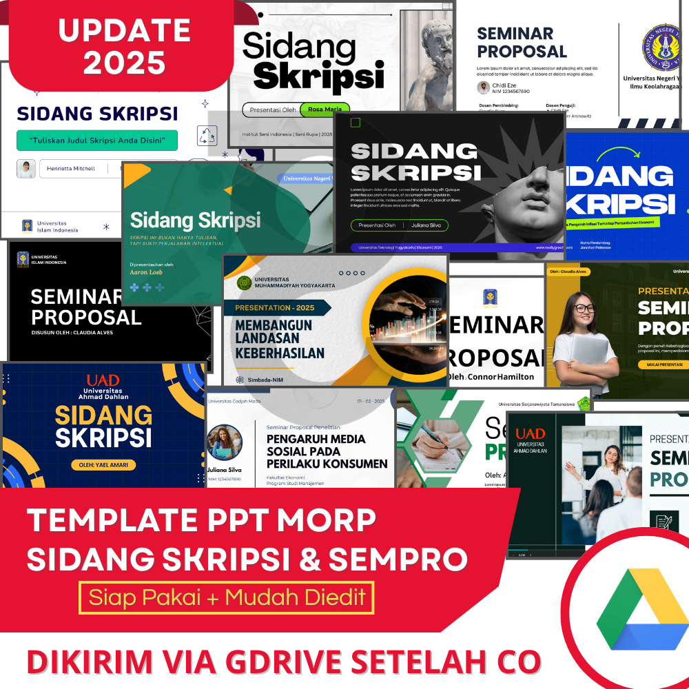 Jual Template PPT Sidang Skripsi & Sempro Animasi Morph – Premium ...