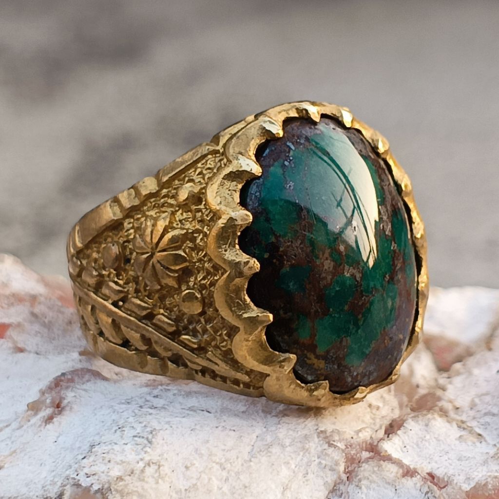 Jual Pirus Persia hijau Hulk ring kuningsari ukir | Shopee Indonesia