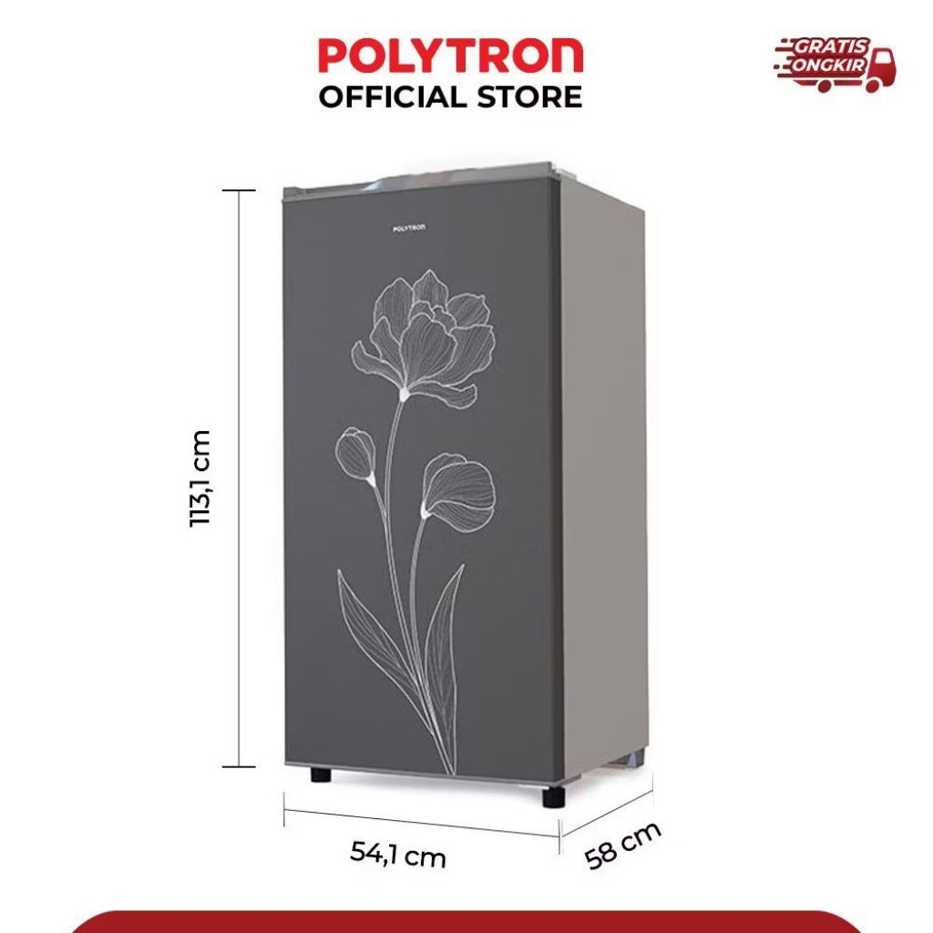 Jual POLYTRON Kulkas 1 Pintu Metallic Series 170 Liter - PRB-177TY/PRB ...