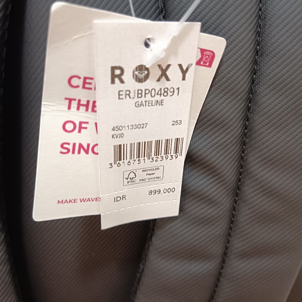 Jual Tas gandong Roxy Gateline black | Shopee Indonesia