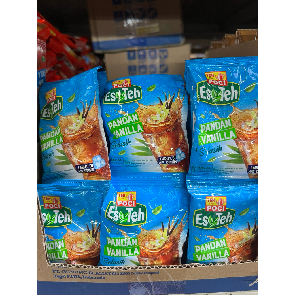 Jual es teh pandan vanila TEH POCI (1 renteng=10pcs) | Shopee Indonesia