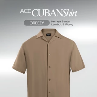 CUTOFF Ace Kemeja Open Collar Cuban Camp Bowling Shirt Oversized Cotton Rayon