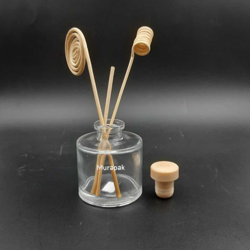 Jual BOTOL REED DIFFUSER 50ML BULAT ESTETIK KACA TEBAL / AROMA TERAPI ...