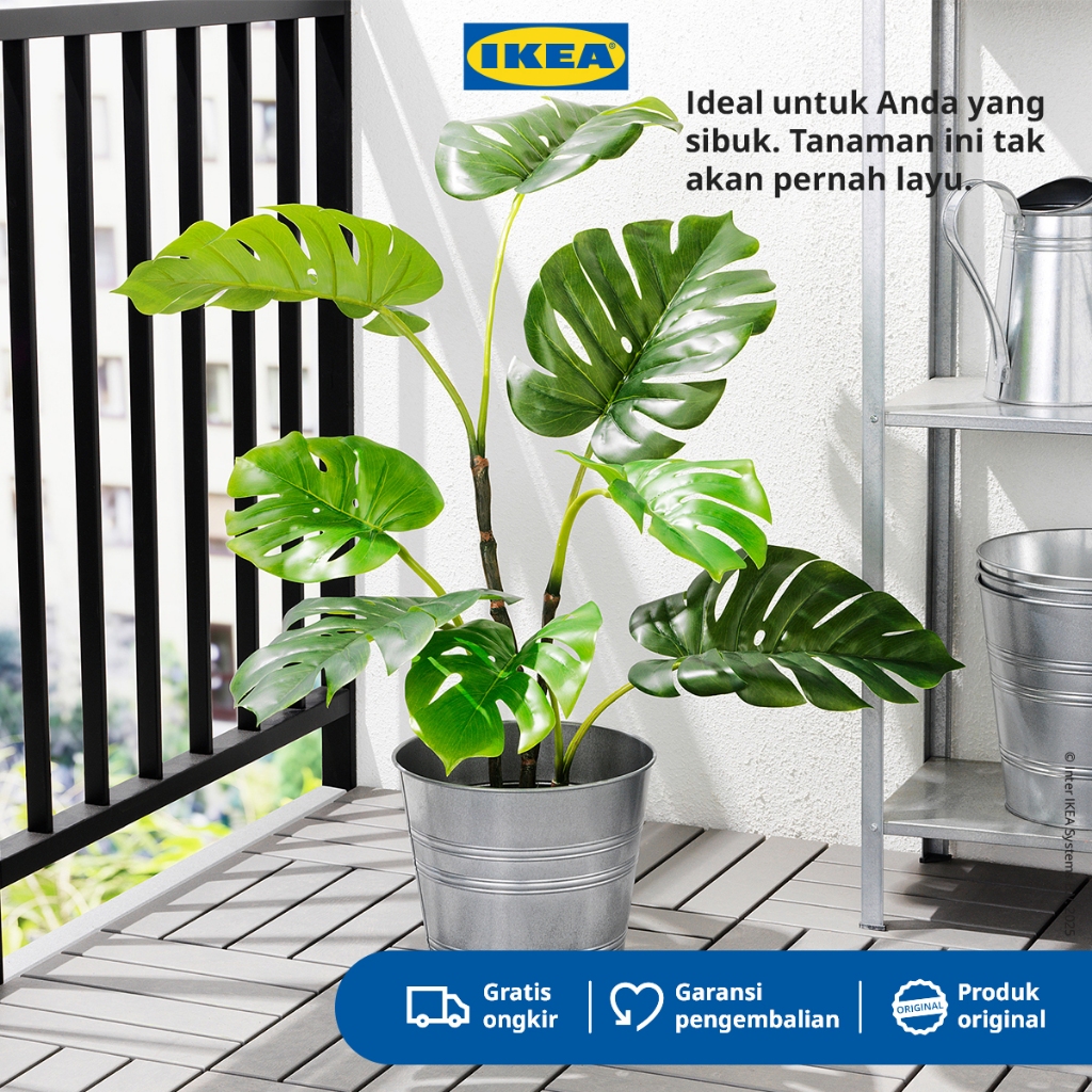 Jual IKEA FEJKA Tanaman Hias Palsu Monstera dengan Pot Dalam/Luar Ruangan  19cm | Shopee Indonesia