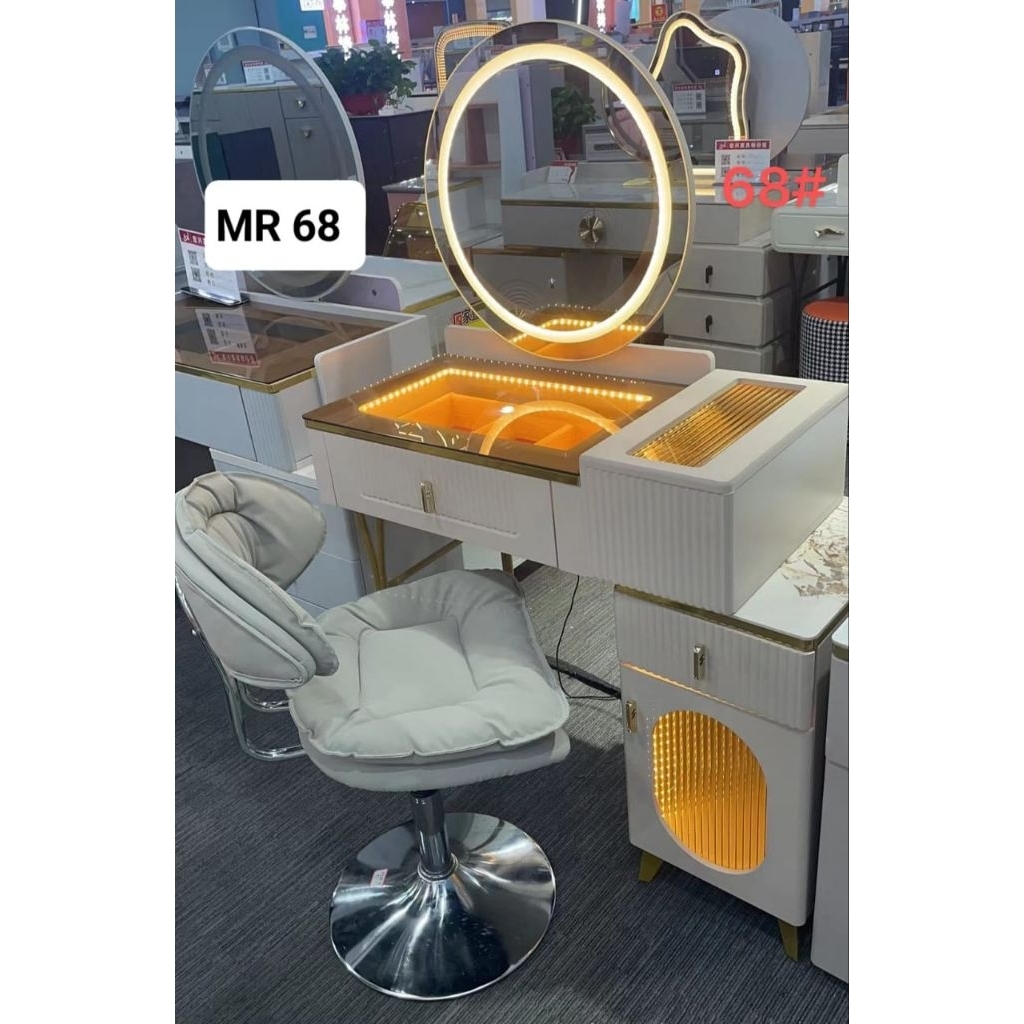 Jual 9898 - Meja Rias Import - Kaca Lampu LED - Fullset Dengan Kursi ...