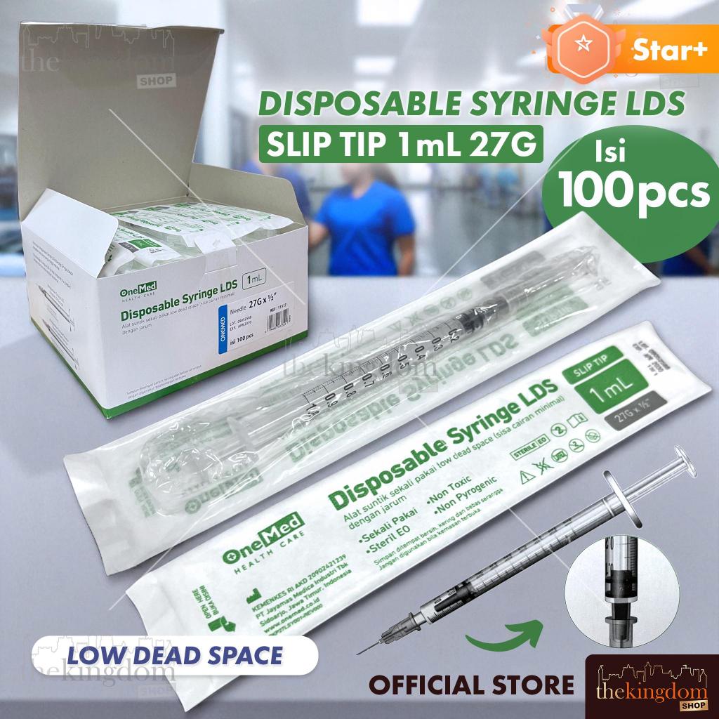 Jual Onemed Disposable Syringe LDS Slip Tip 1ml 1cc 27G Tuberculin /100 ...