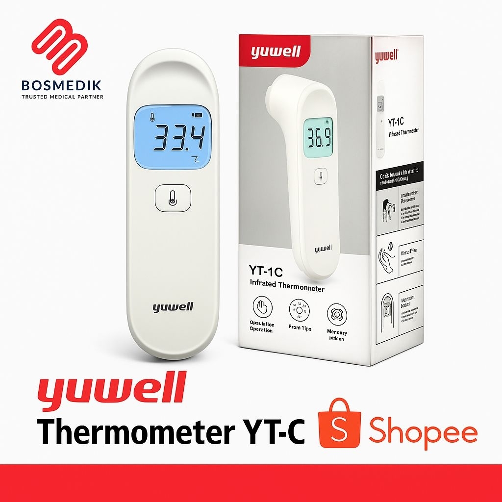 Jual Yuwell Thermometer YT1C Digital Inframerah Non Kontak Dahi Cepat ...