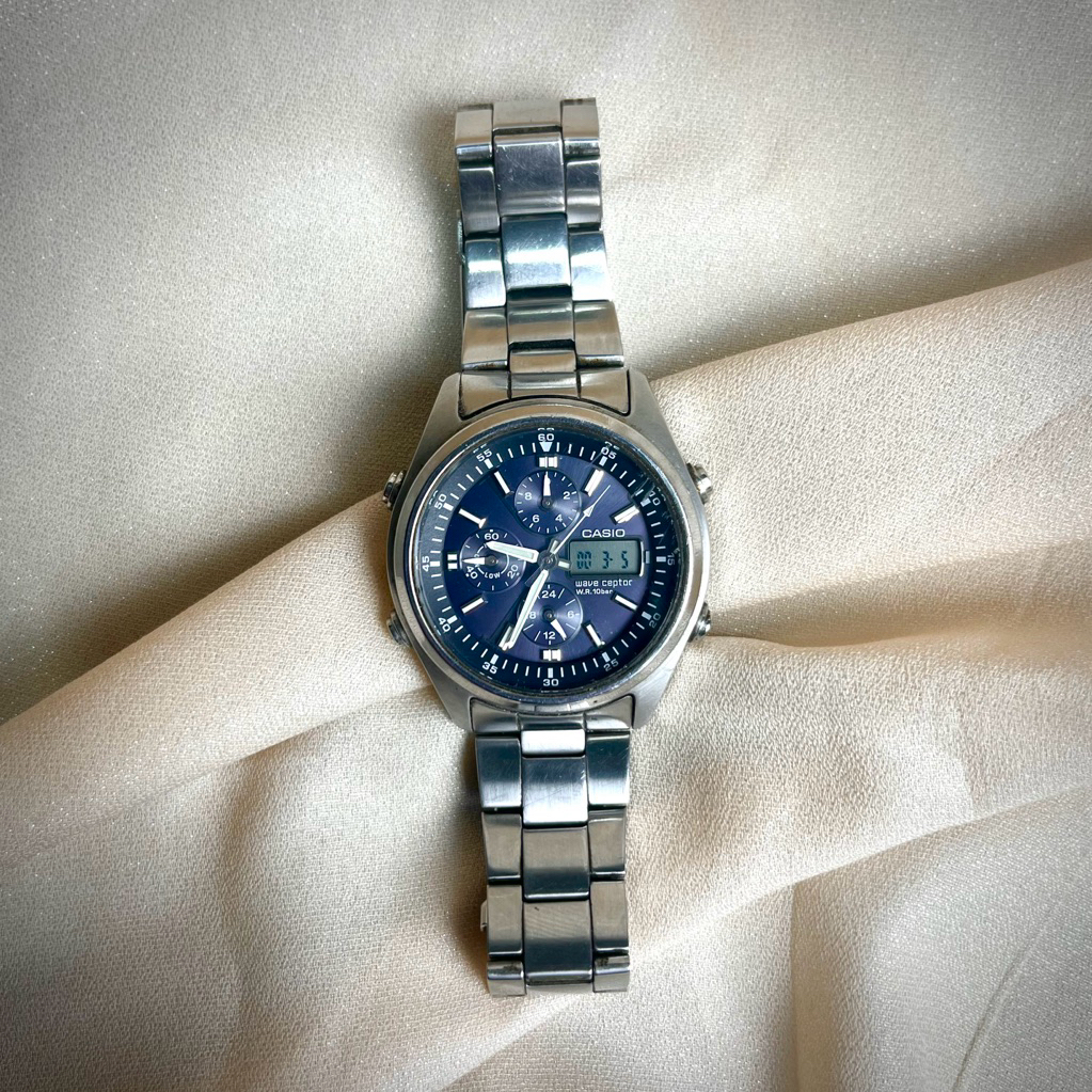 Jual Casio Wave Ceptor Watches Analog Digital Japan Movt | Shopee Indonesia