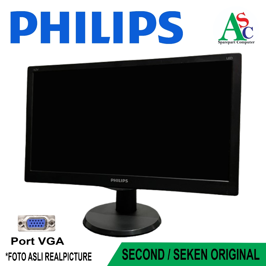 Jual Monitor LED Philips 16 inch Wide | Shopee Indonesia