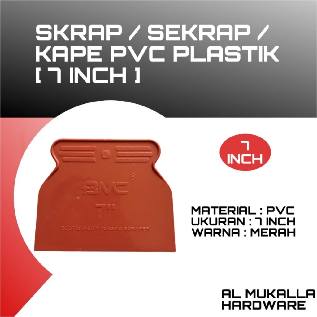 Jual Kape PVC Plastik Ukuran 7 Inch Merah | Sekrap Skrap Scrapper Kapi ...