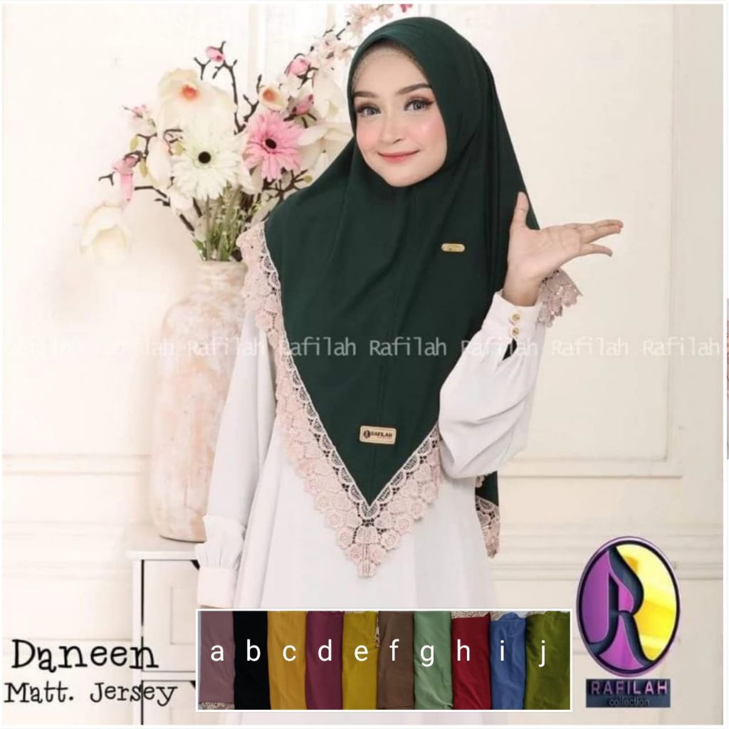 Jual Jilbab Daneen Renda ORI Rafilah | Shopee Indonesia