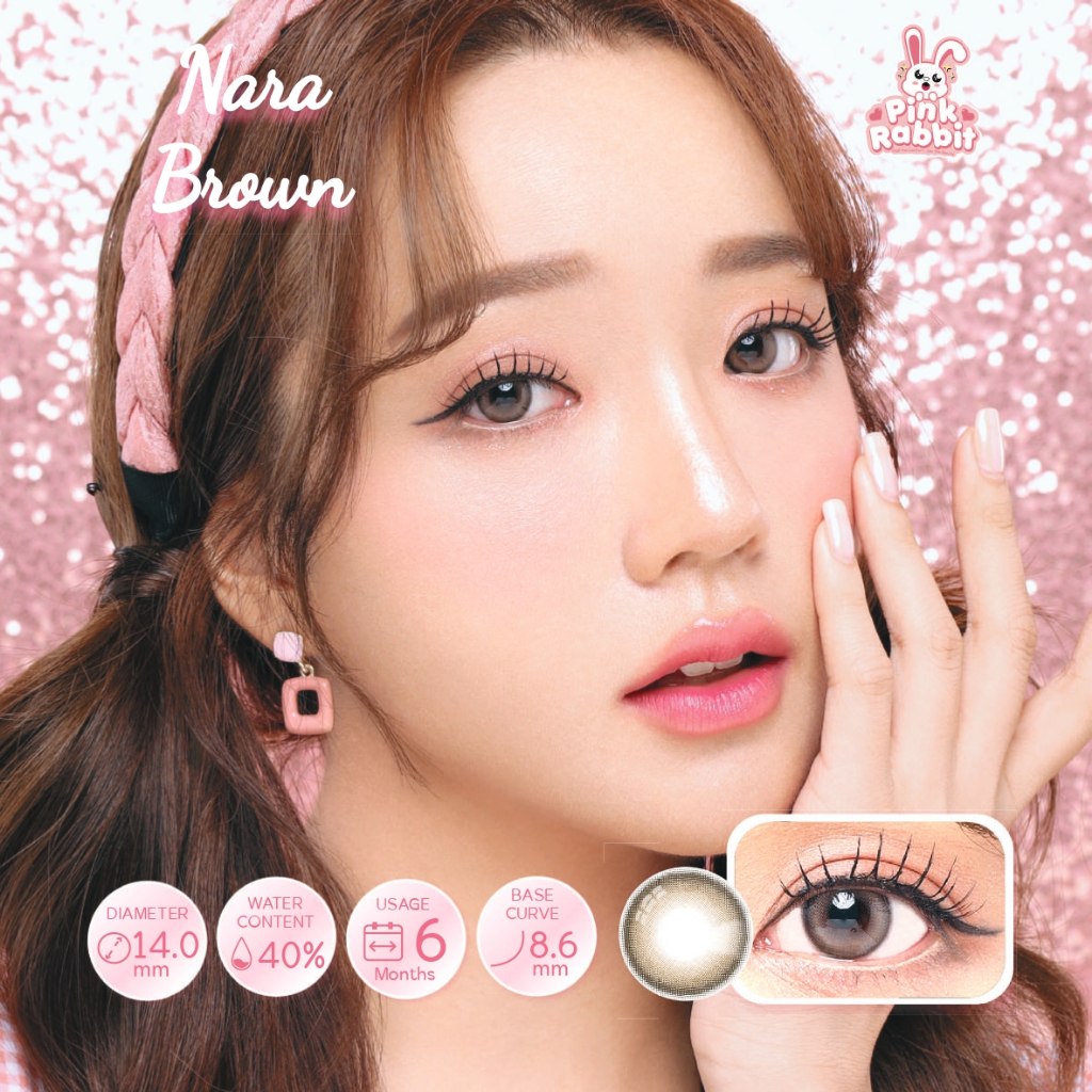 Jual Pink Rabbit Lens Softlens Warna Nara Brown & Grey, Emma Black ...