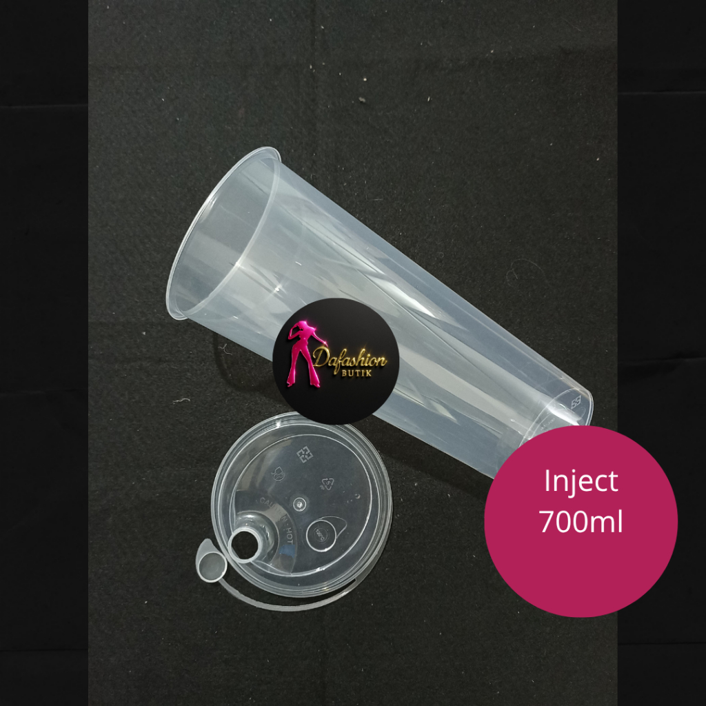 Jual Gelas Inject + Tutup Ukuran 700 ML | Shopee Indonesia