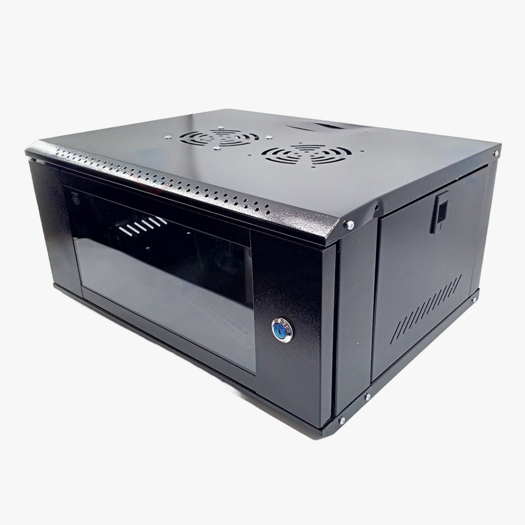 Jual RAK SERVER 9U Single Glass Door WALLMOUNT Free Fan || Rak ...