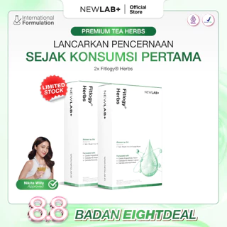 [SPECIAL 8.8 SALE] NEWLAB Paket 2 Box Fitlogy Tea Drink | Herbal Tea | Minuman Teh Hijau Herbal 56 Tea Bags