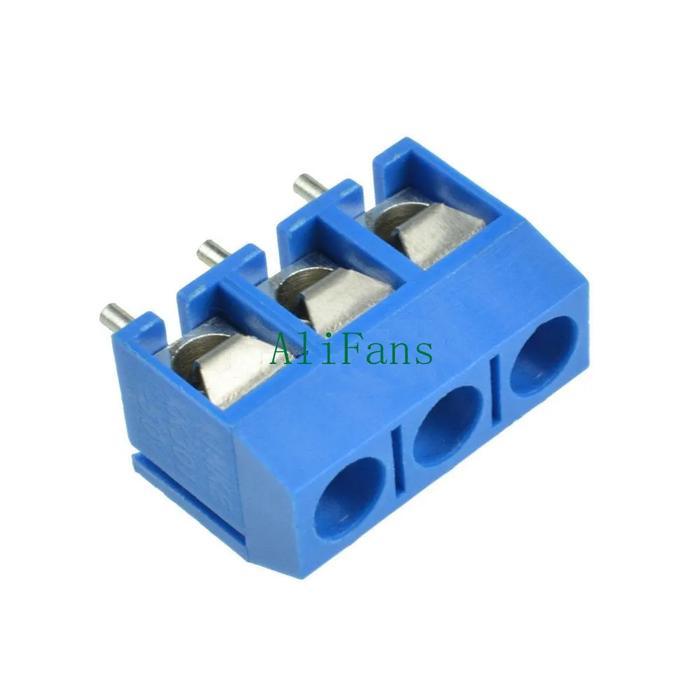 Jual Terminal Block Biru 3pin Screw Connector pitch 5.0mm 250V 16A ...
