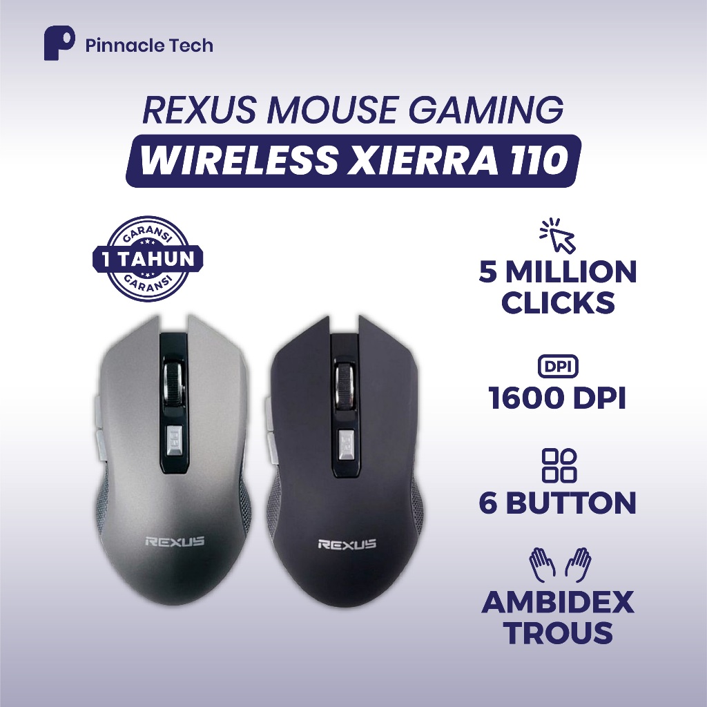Jual Rexus RX-110 MS Wireless Mouse 2,4Ghz Desain Nyaman, Respons Cepat ...