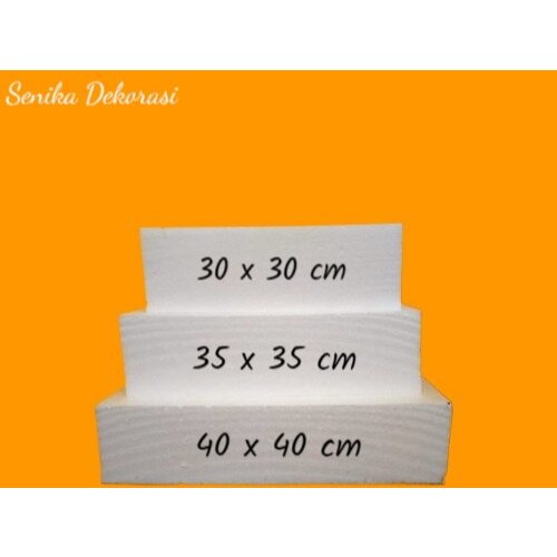 Jual styrofoam kotak / styrofoam dummy cake tinggi 10 cm diameter 30 sd ...