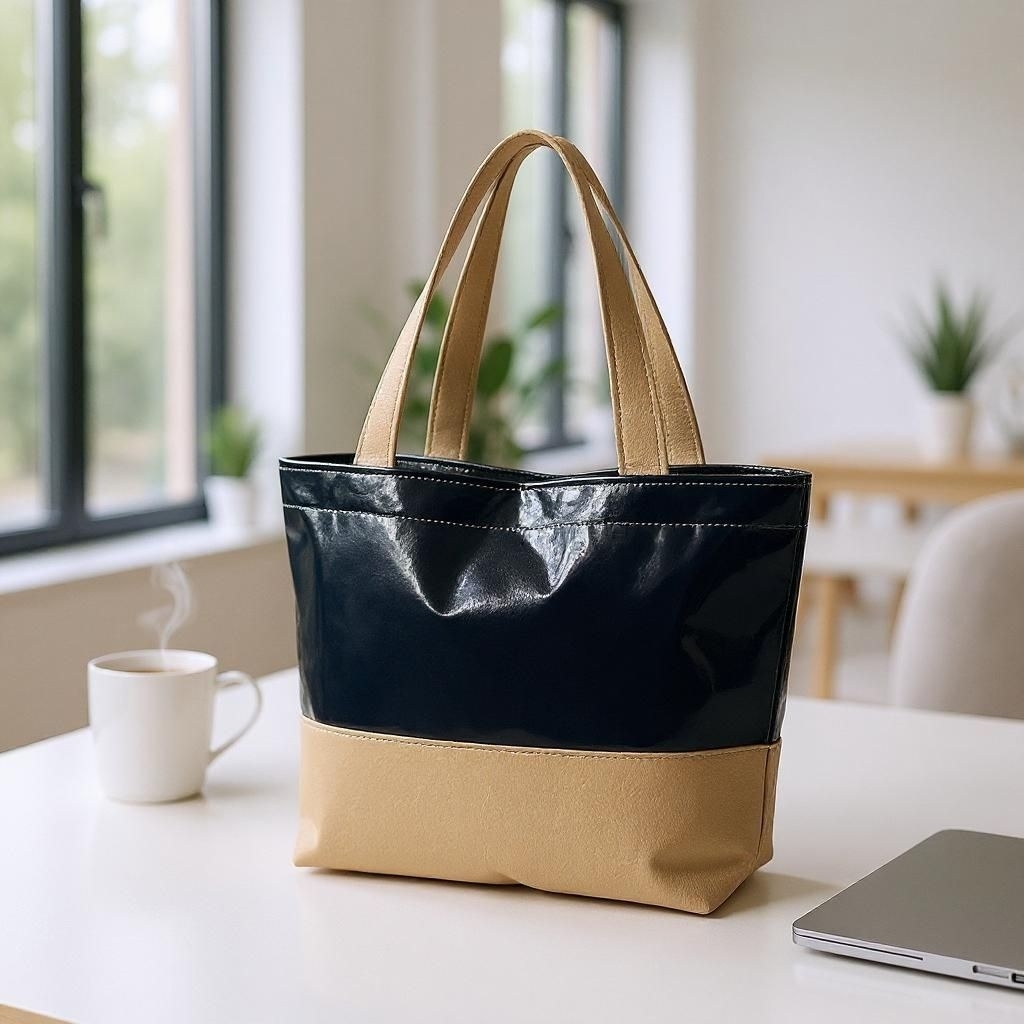 Jual Handbag Mika Tas Wanita Tas Jinjing PVC hitam kombinasi sintetis ...